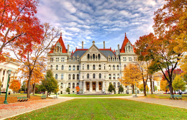 istock New York State Capitol in Autumn 1184508342