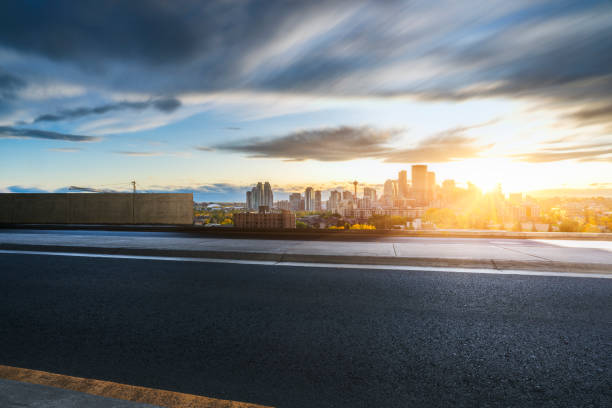 istock road towards Calgary city 1184508484