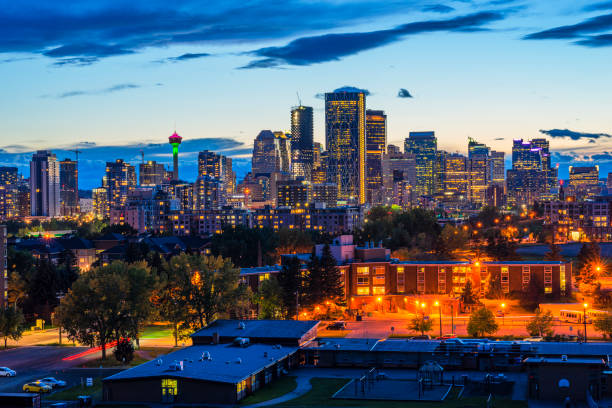 istock Calgary Cityscape at night,Canada 1184508565