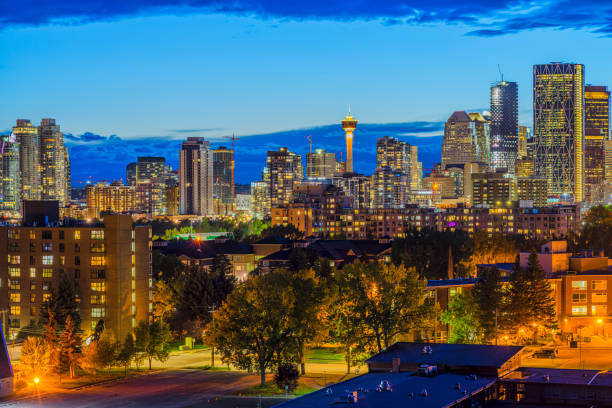 istock Calgary Cityscape at night,Canada 1184508615