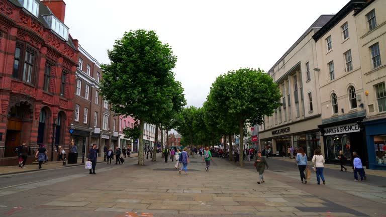 Shopping area at Stonegate street in York, UK