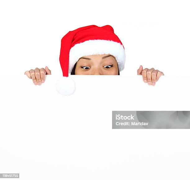 Foto de Garota De Natal e mais fotos de stock de Adulto - Adulto, Branco, Chapéu