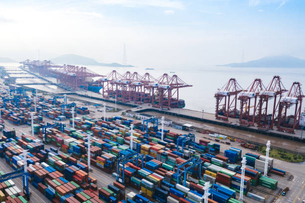 istock Large port ship in Asia 1184521963