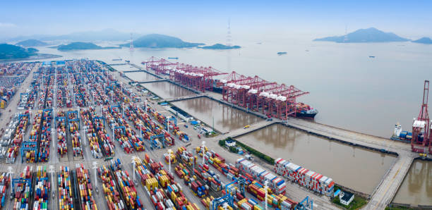 istock Large port ship in Asia 1184522510