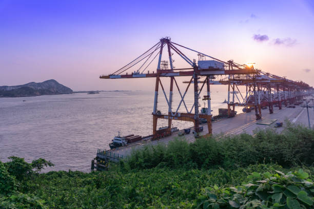 istock Large port ship in Asia 1184522585