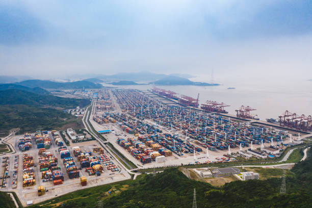 istock Large port ship in Asia 1184522601