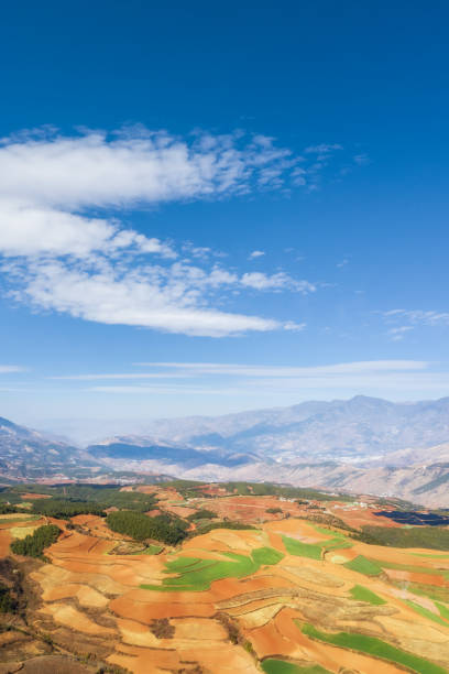istock beautiful red land against a blue sky 1184529848