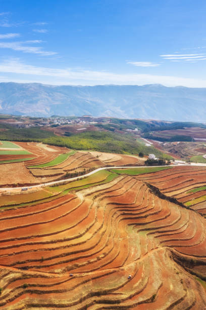 istock beautiful yunnan red land scenery 1184529874
