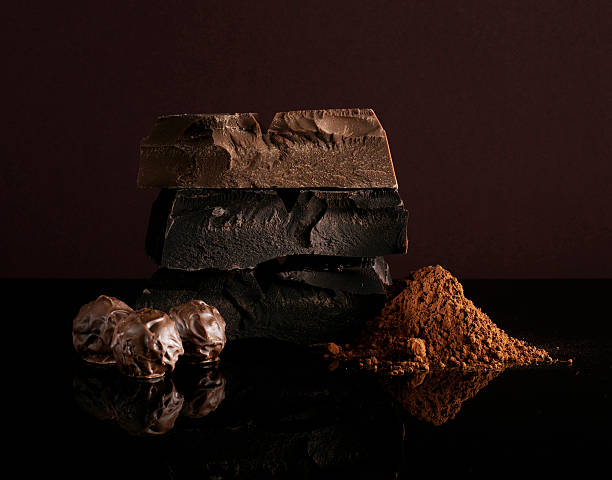 Chocolate Ingredients Chocolate Ingredients chocolate truffle making stock pictures, royalty-free photos & images