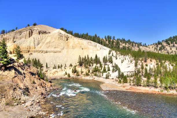 Yellowstone River overlook at Tower Fall in Yellowstone National Park