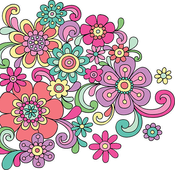 ilustrações de stock, clip art, desenhos animados e ícones de lâmpada de psicodélico abstrato flores sarrabisco - 4609