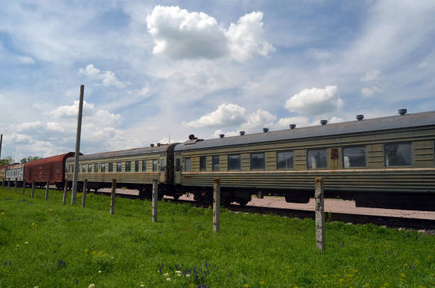 istock Wagons for solid-fuel rockets with climate control and support. The appearance of ordinary passenger cars and refrigerators. 1184540627