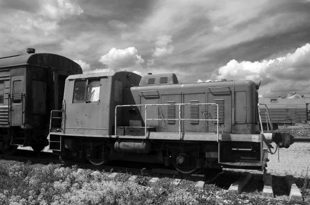 istock Wagons for solid-fuel rockets with climate control and support. The appearance of ordinary passenger cars and refrigerators. 1184540687