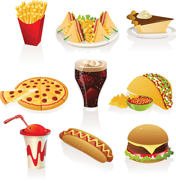 illustrations, cliparts, dessins animés et icônes de vecteur d'icônes de fast food - club sandwich picto