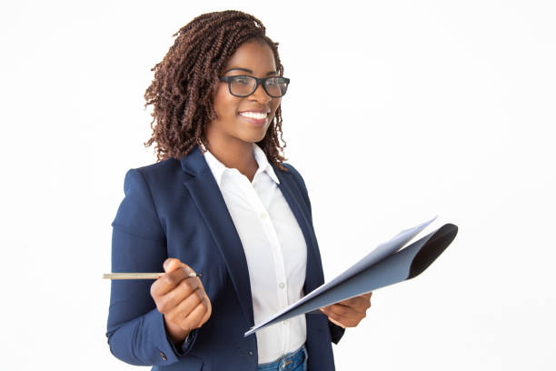 istock Positive company representative wearing glasses 1184560517