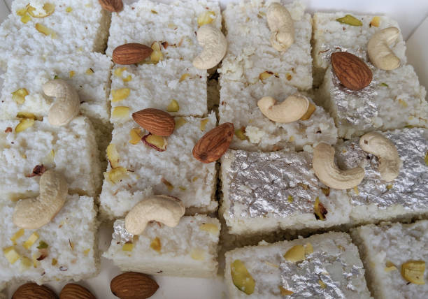istock Sweets - Barfi - popular Indian Asian sweet 1184565305