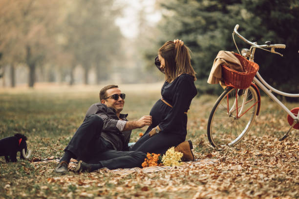 Young couple enjoying together in park