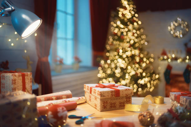 istock room decorated for Christmas 1184569705