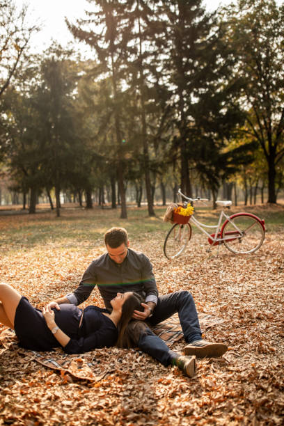 Young couple enjoying together in park