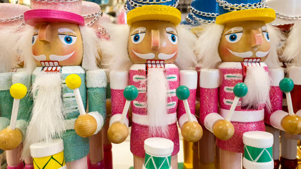 istock Group of wooden Christmas nutcracker ornaments 1184570063
