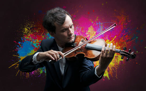 istock Composer with splotch and his violin 1184572167