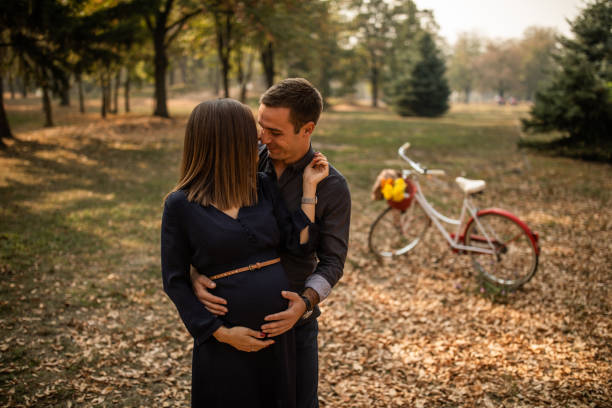 Young couple enjoying together in park