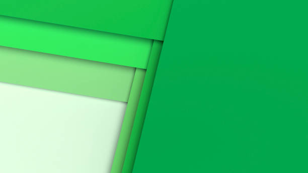 istock Abstract background 3d minimalist futuristic green lines sheets shadows 1184573852