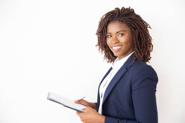 istock Happy new employee studying job instructions 1184581460