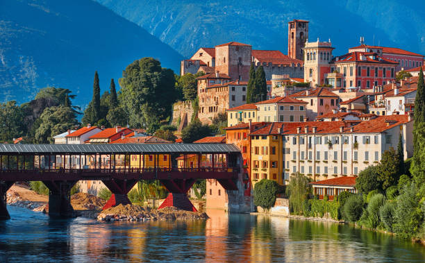 istock Bridge Ponte degli Alpini at river Brenta 1184583904