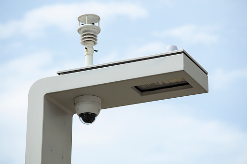 cctv camera Monitoring lamp post