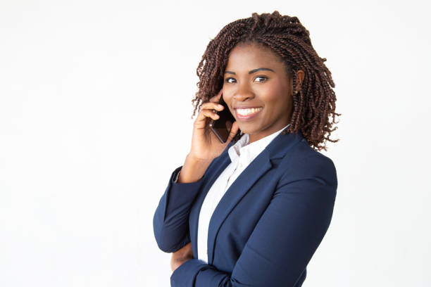 istock Happy successful consultant talking on mobile phone 1184585714