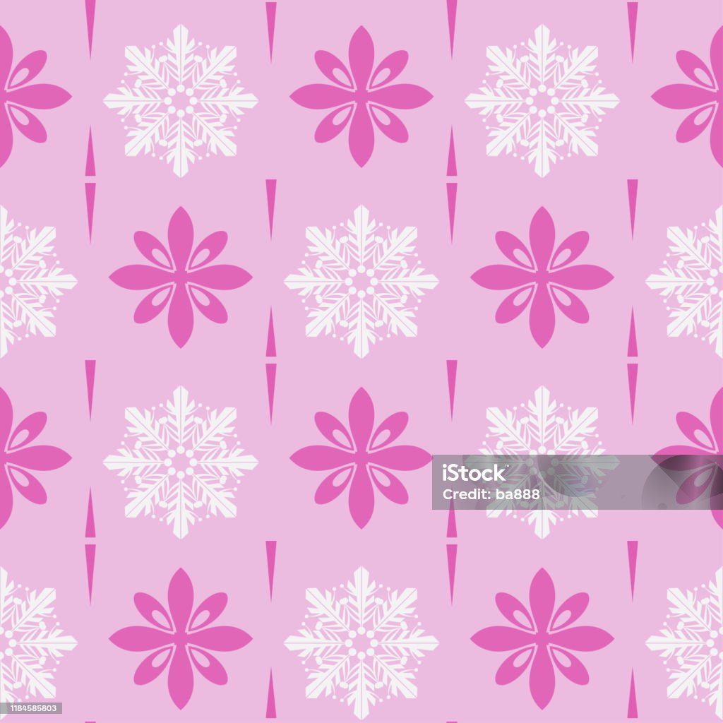 Pink Basic Pattern Pink Seamless Floral Pattern Stock Illustration - Download Image Now ...