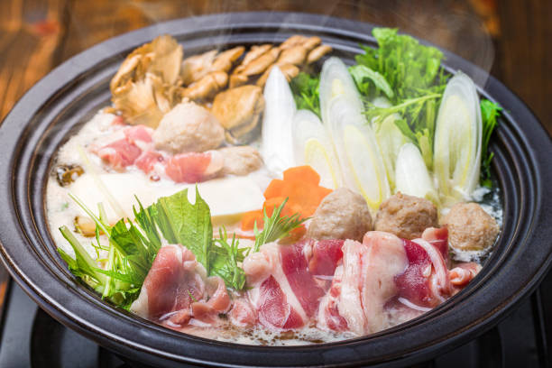 istock Duck meat pot, Japanese food 1184587286