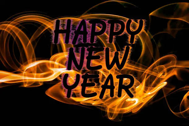 Photo of Happy New Year Abstract Smoke Background