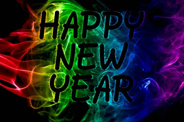 Photo of Happy New Year Abstract Smoke Background