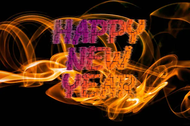 Photo of Happy New Year Abstract Smoke Background