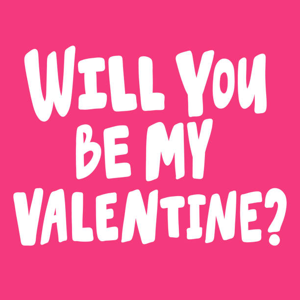 istock Will you be my Valentine. Sticker for social media content about love. Vector hand drawn illustration design. 1184592658