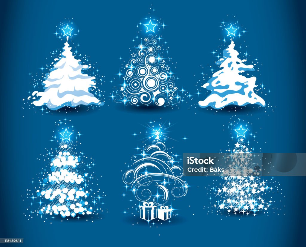 Christmas trees  Backgrounds stock vector