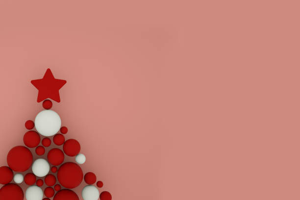 istock pink flat scene white and red ball/sphere 3d rendering christmas concept 1184597213
