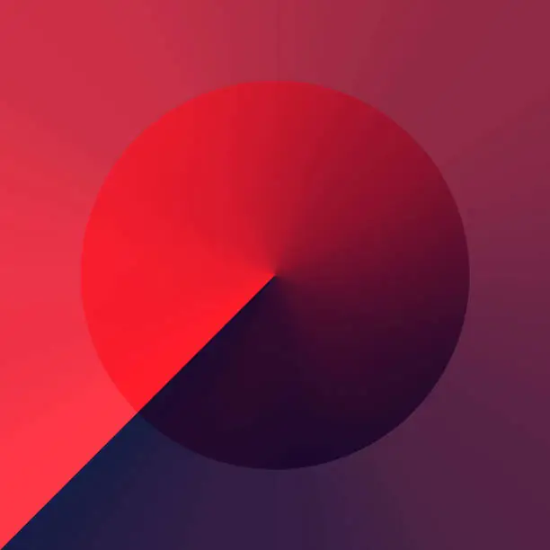 Vector illustration of Abstract design with Red gradient color - Trendy background