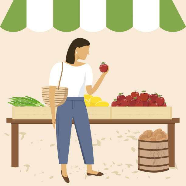 Fruit Shop Stall Cartoon Characters Illustrations, Royalty-Free Vector  Graphics & Clip Art - iStock