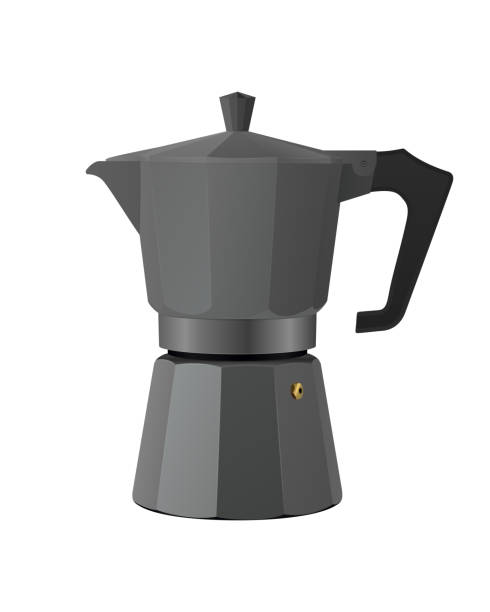 istock Moka Pot Realistic Vector. Traditional Italian Coffee Maker. Isolated on white Backgrounds 1184605722