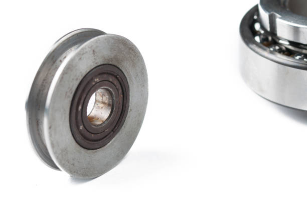 istock Ball bearing and pulley isolated on white background.Copy space 1184611772