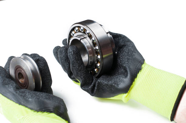 istock Ball bearing and pulley isolated on white background.Copy space 1184612314