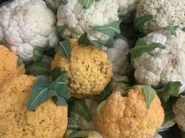 they’re not painted or dyed, colored cauliflower