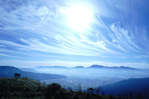 Mountain with blue sky