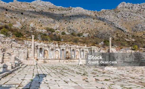 Sagalassos Antonine Nymphaeum Fountain Stock Photo - Download Image Now - Sagalassos, Ancient, Ancient Rome