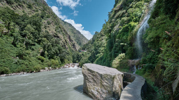 istock Langtang Khola near Landslide hamlet 1184620065