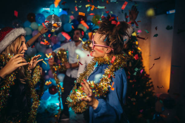 istock Close friends on new year party 1184621843