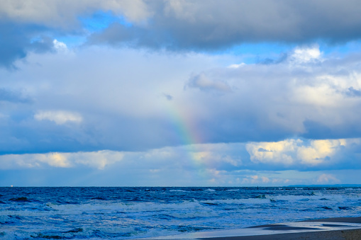 rainbow over the baltic sea